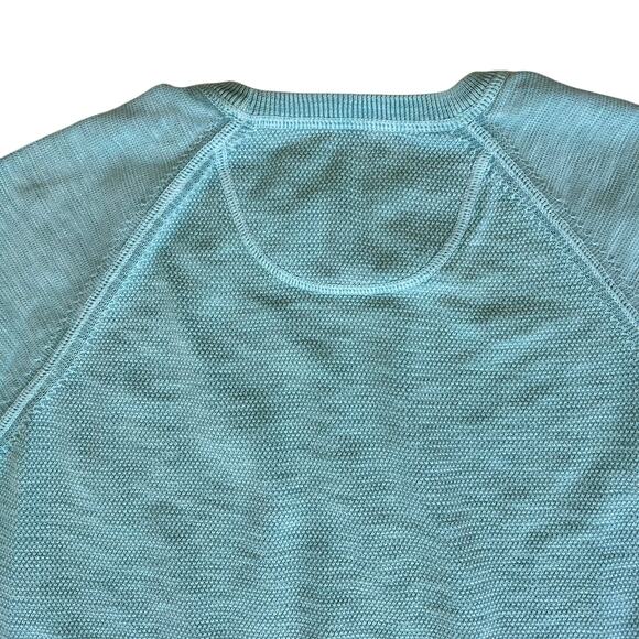 Tommy Bahama Y2K Sweater Mens Medium Green Cotton 90s Pullover Long Sleeve Retro - Picture 9 of 15